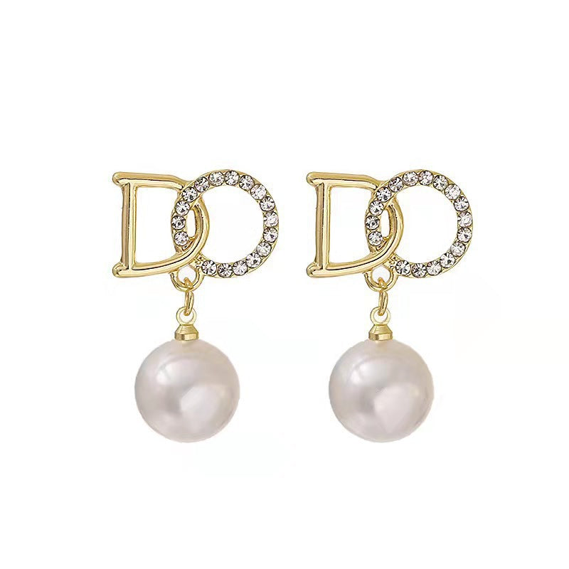 White Drop Korean Earrings - KE039