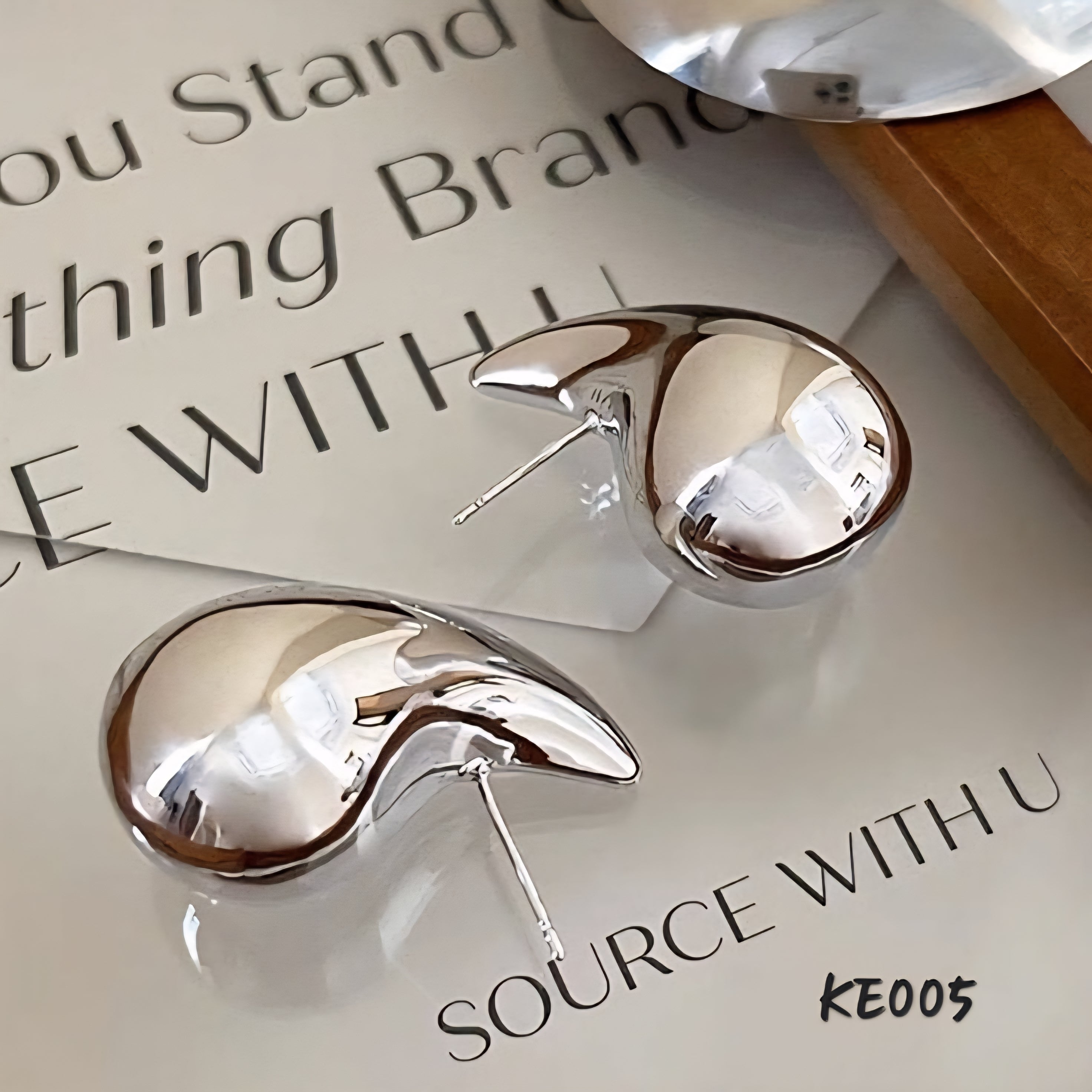 Black Dangle Korean Earrings - KE117