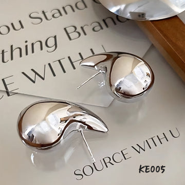 Black Dangle Korean Earrings - KE117