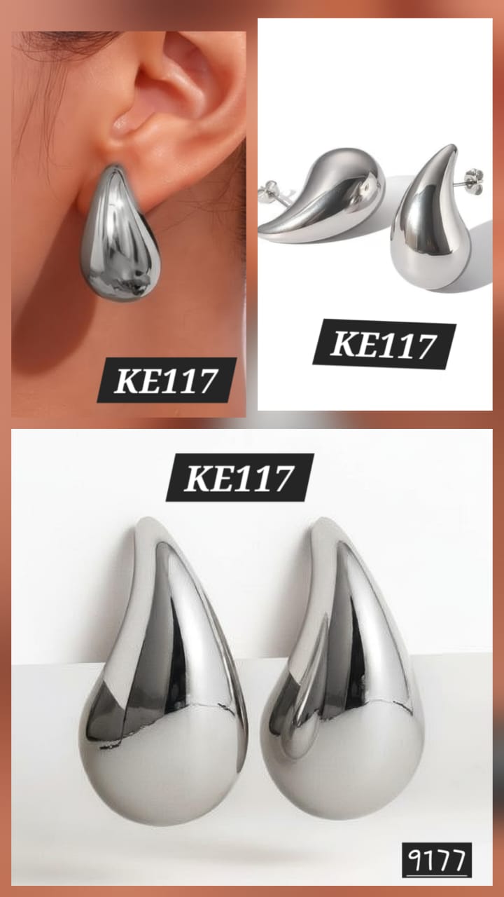 Black Dangle Korean Earrings - KE117