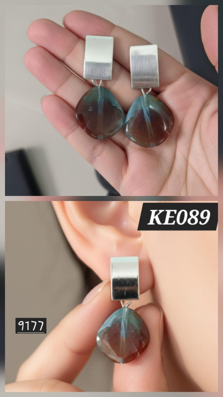 Brown Drop Korean Earrings - KE089