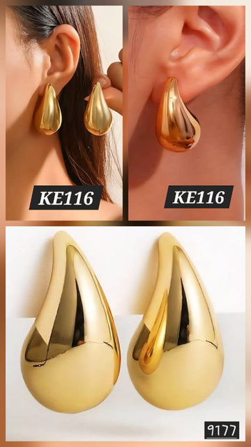 Gold Plated Korean Earrings - KE116