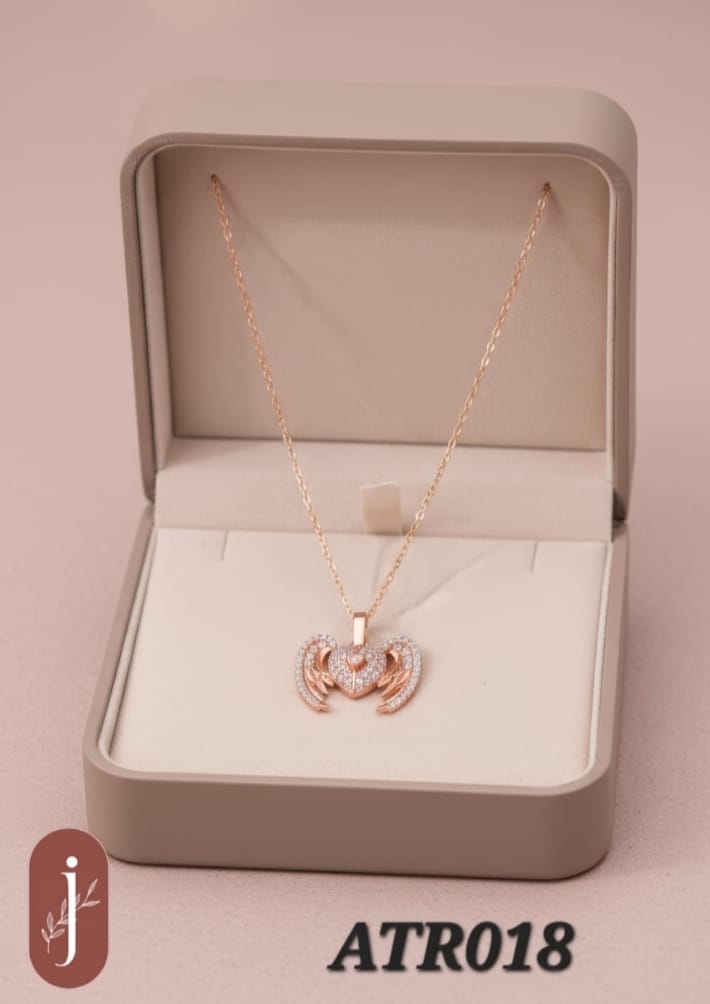 Anti Tarnish Rose Gold Crab Pendant Necklace - ATR018