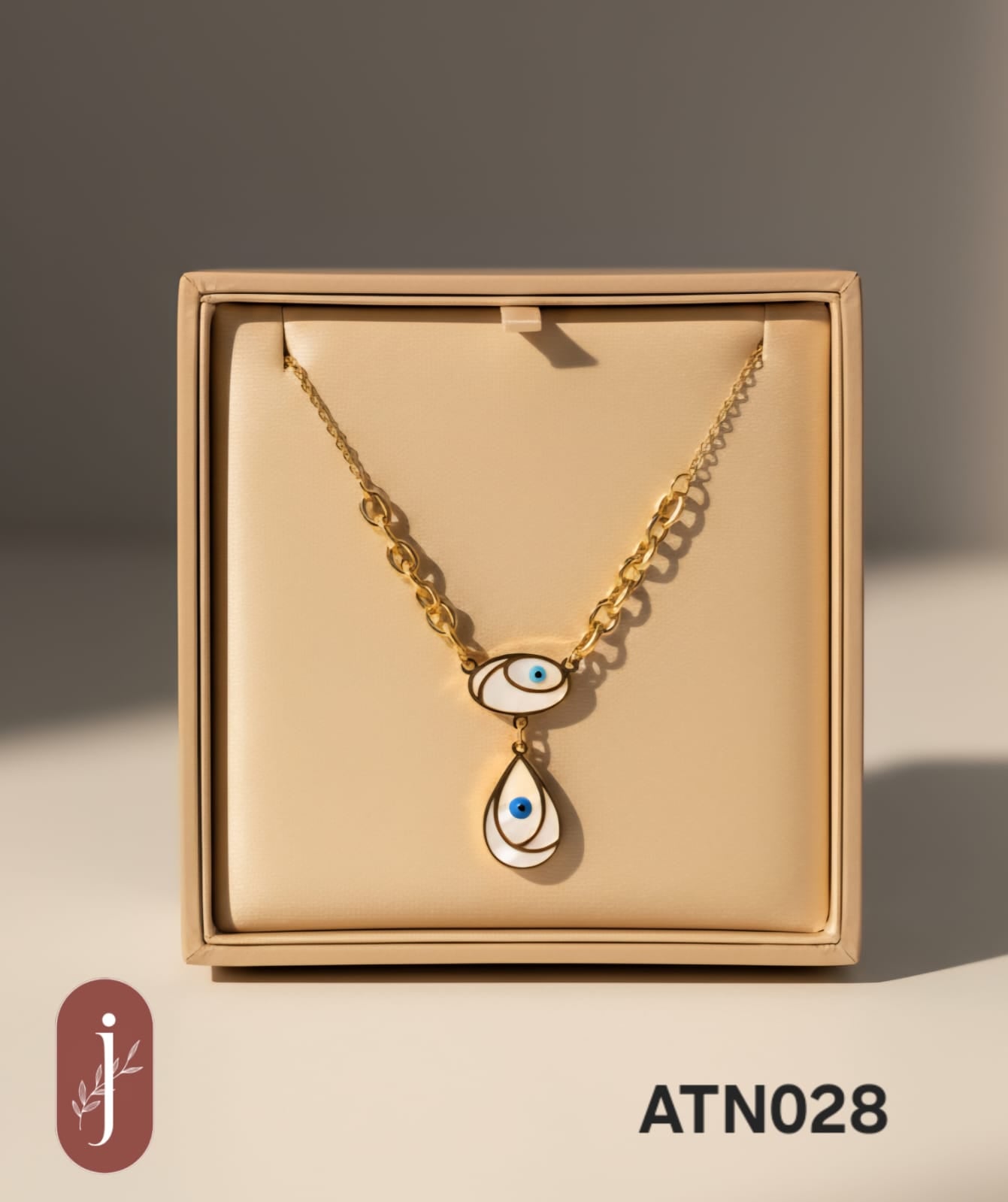 Anti Tarnish Gold Plated Evil Eye Pendant Necklace - ATN028