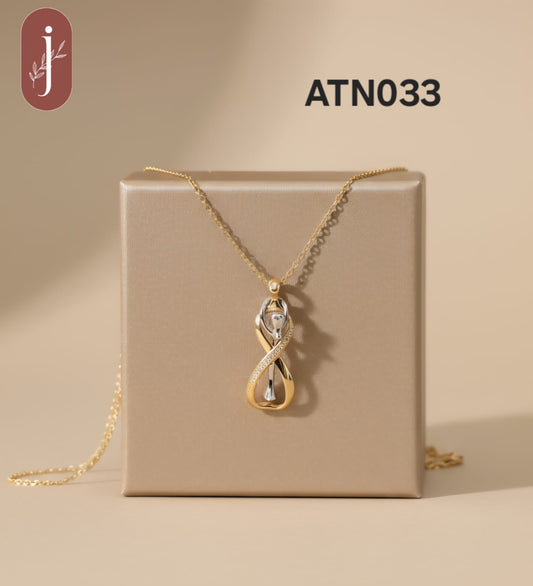 Anti Tarnish Gold Plated Infinity Pendant Necklace  - ATN033
