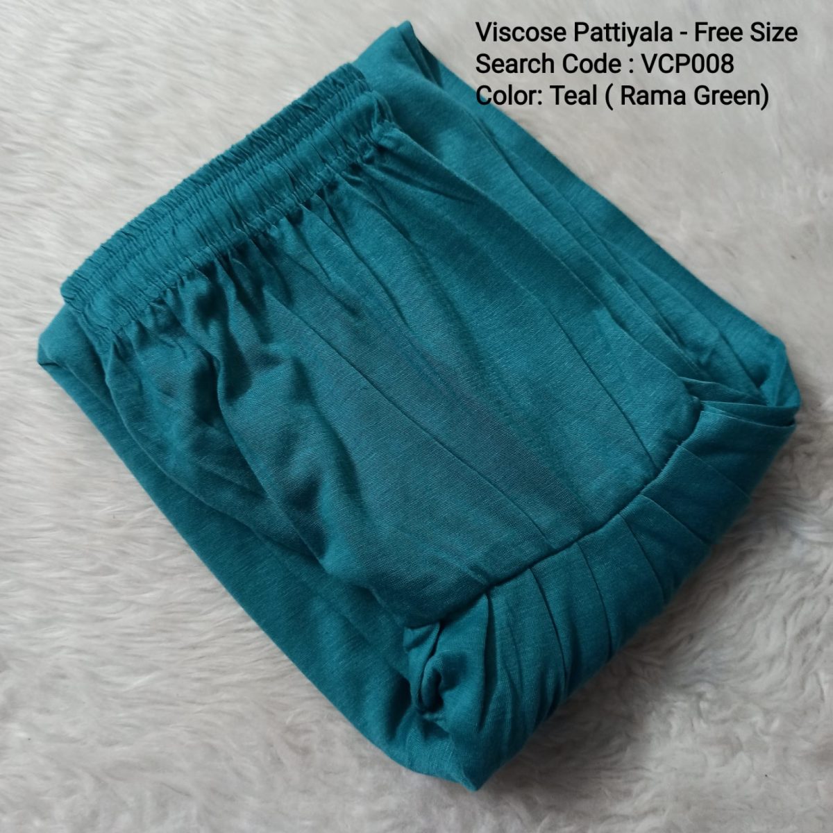 Teal (Rama Green)Free Size Viscose Patiala - VCP008