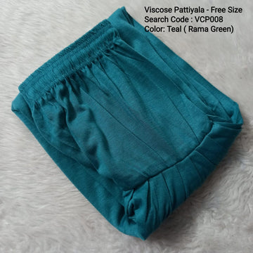 Teal (Rama Green)Free Size Viscose Patiala - VCP008