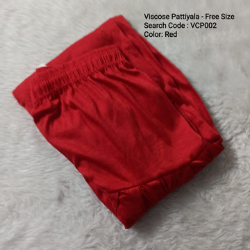 Red Free Size Viscose Patiala - VCP002