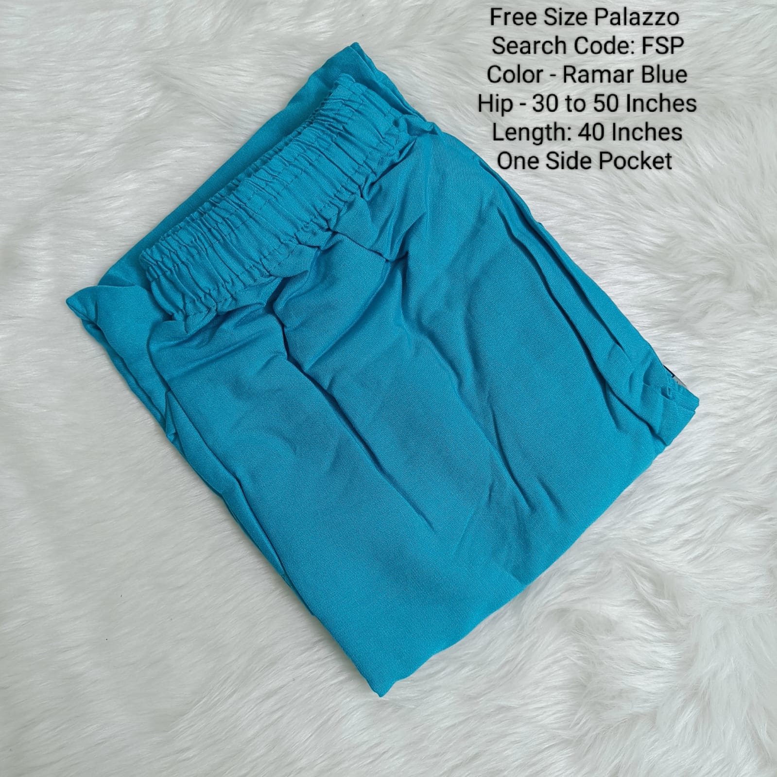 Ramar Blue Free Size Rayon Palazzo