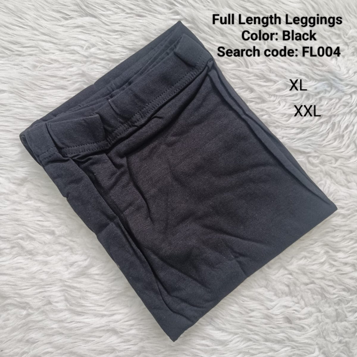 Black  Full Length Leggings - FL004