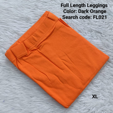 Dark Orange  Full Length Leggings - FL021