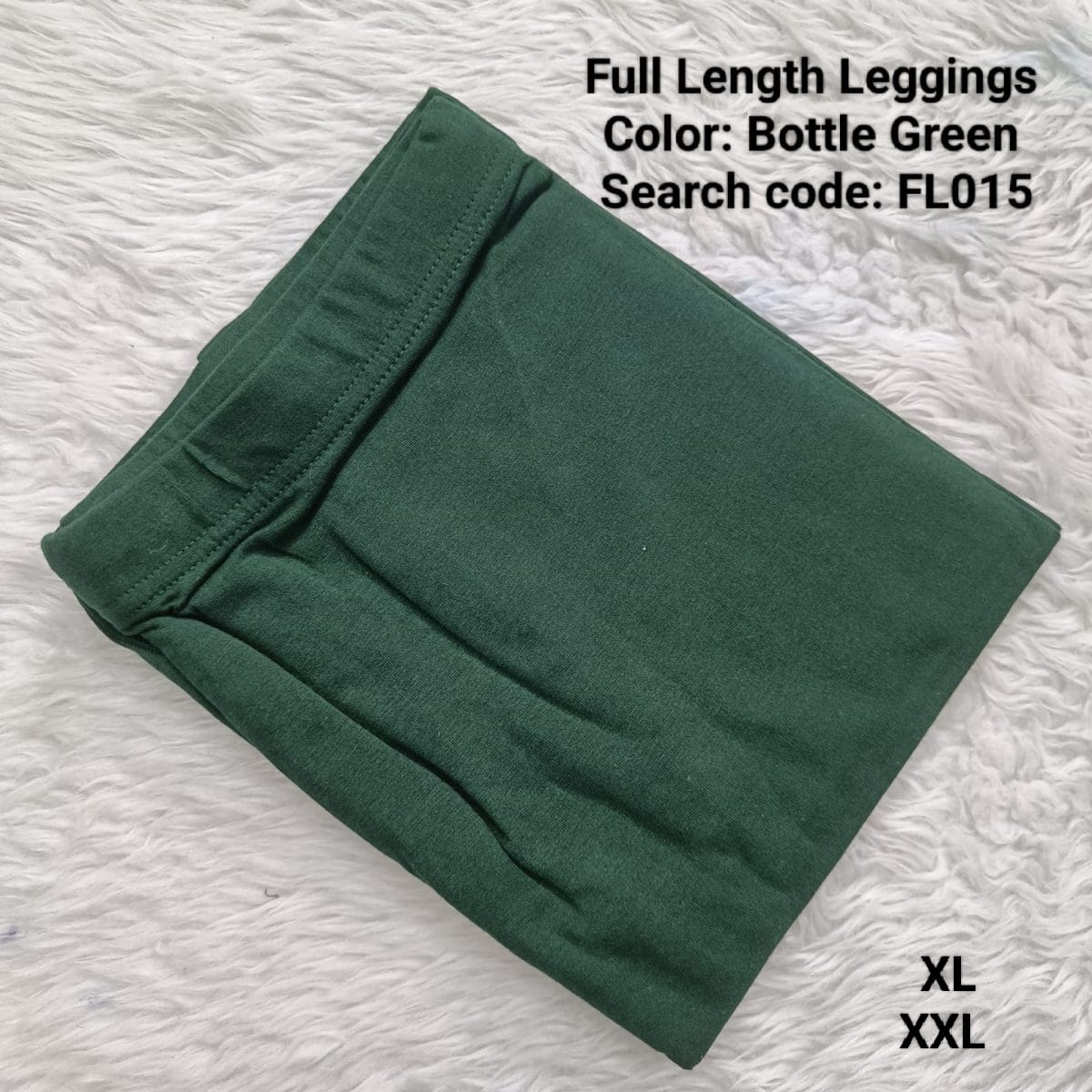 Bottle Green Full Length Leggings - FL015