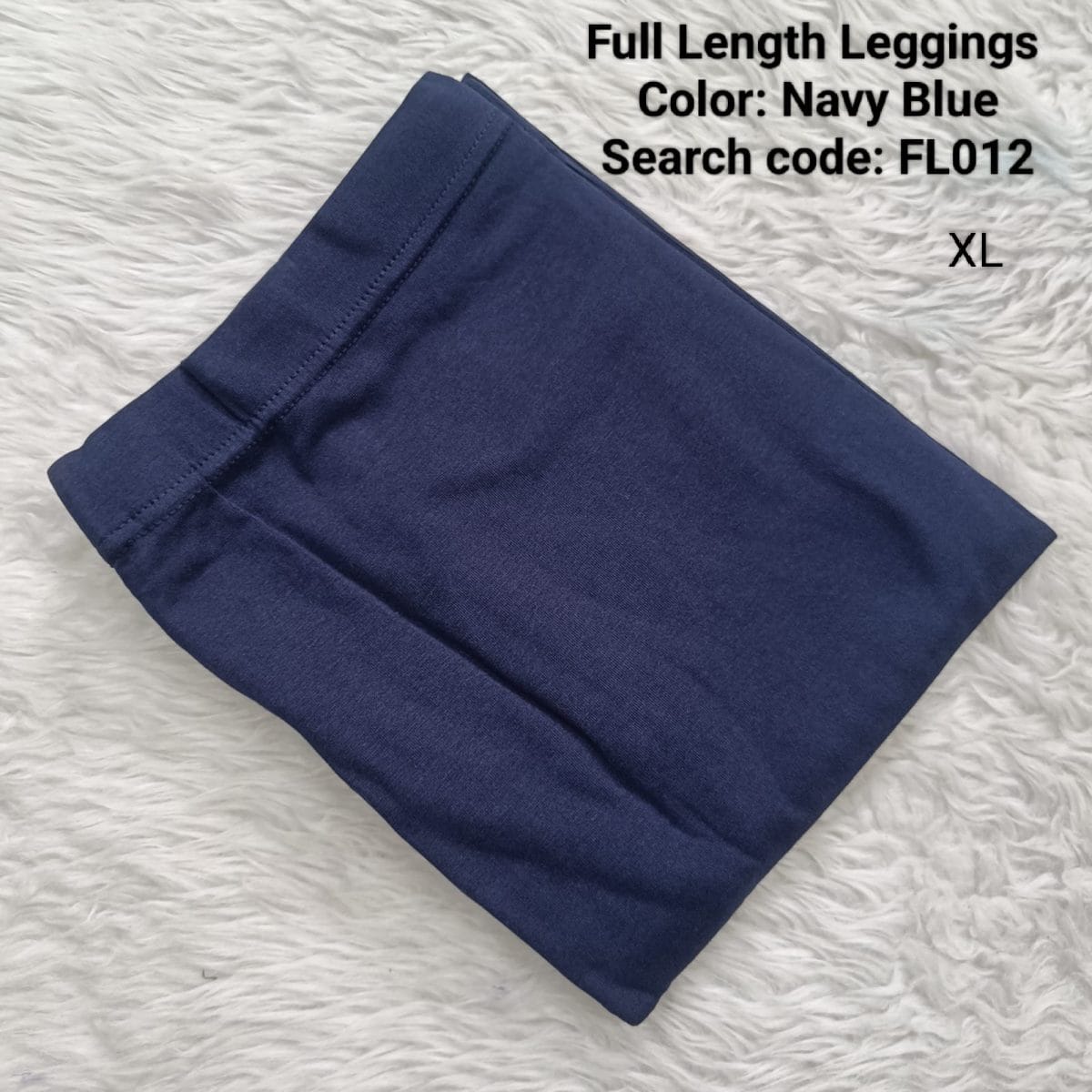 Navy Blue Full Length Leggings - FL012