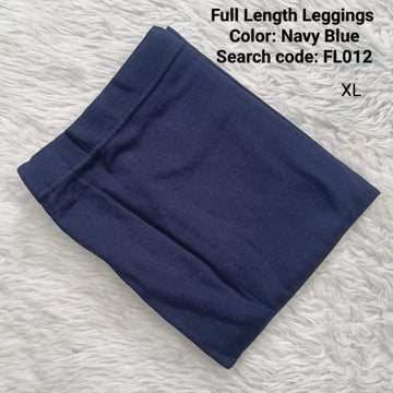 Navy Blue Full Length Leggings - FL012