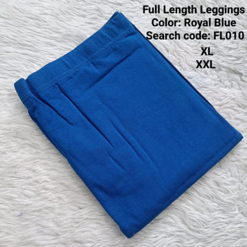 Royal Blue Full Length Leggings - FL010