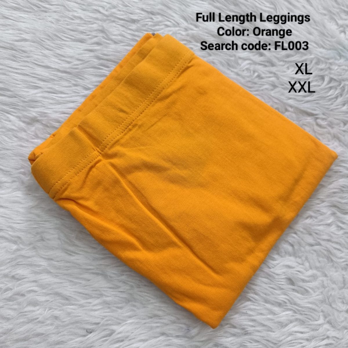 Light Orange Full Length Leggings - FL003