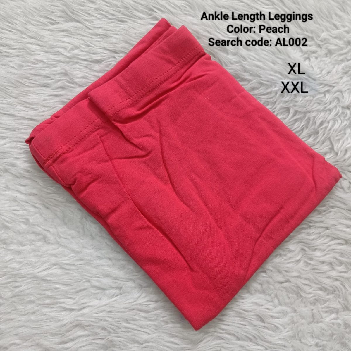 Peach Ankle  Length Leggings -AL002