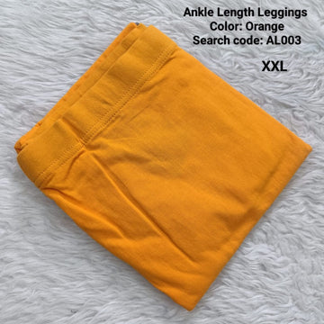 Orange Ankle  Length Leggings -AL009