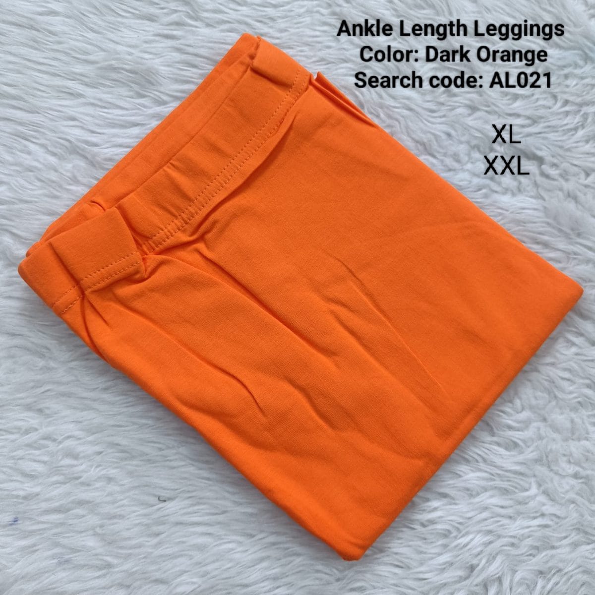 Dark Orange Ankle  Length Leggings -AL021