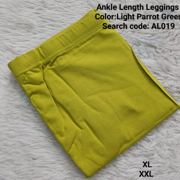 Parrot Green Ankle  Length Leggings -AL019