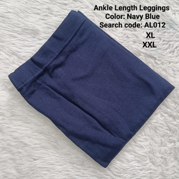Navy Blue Ankle  Length Leggings -AL012