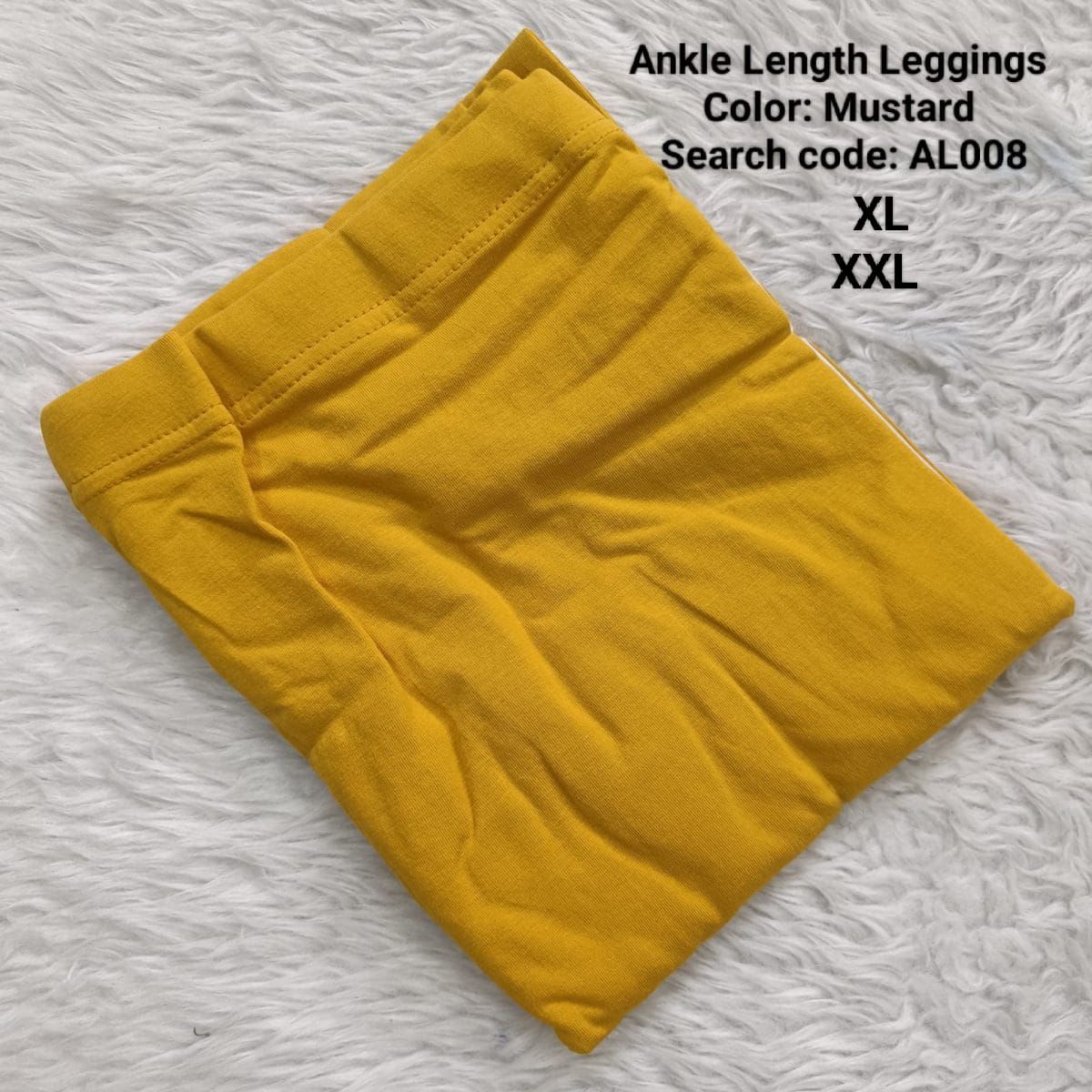 Mustard Ankle  Length Leggings -AL008