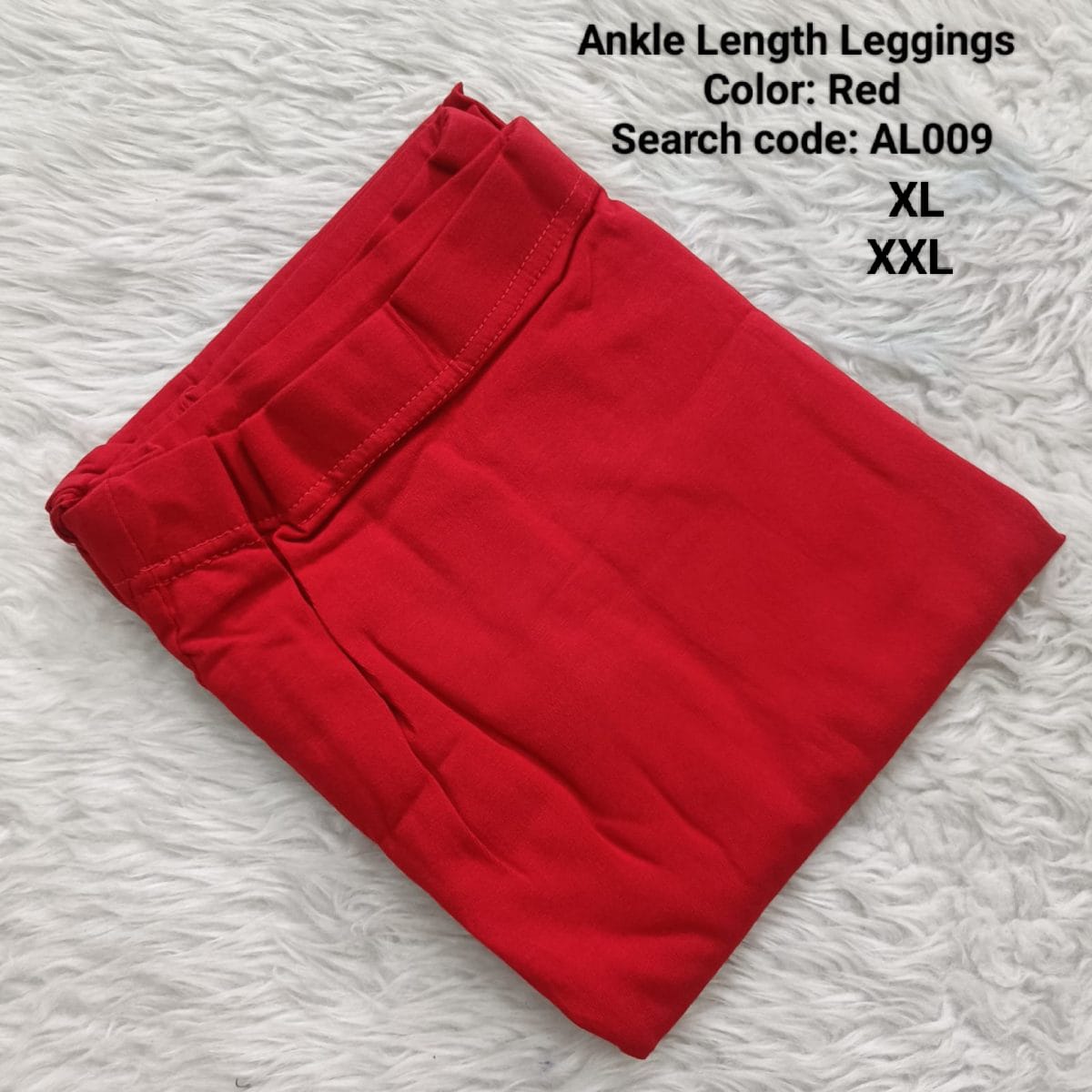 Red Ankle  Length Leggings -AL009
