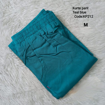 Teal Blue Cotton Flex Kurta Pant - KP212
