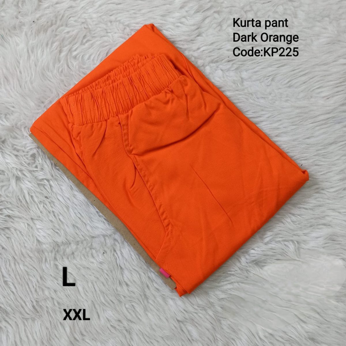 Dark Orange Cotton Flex Kurta Pant - KP225