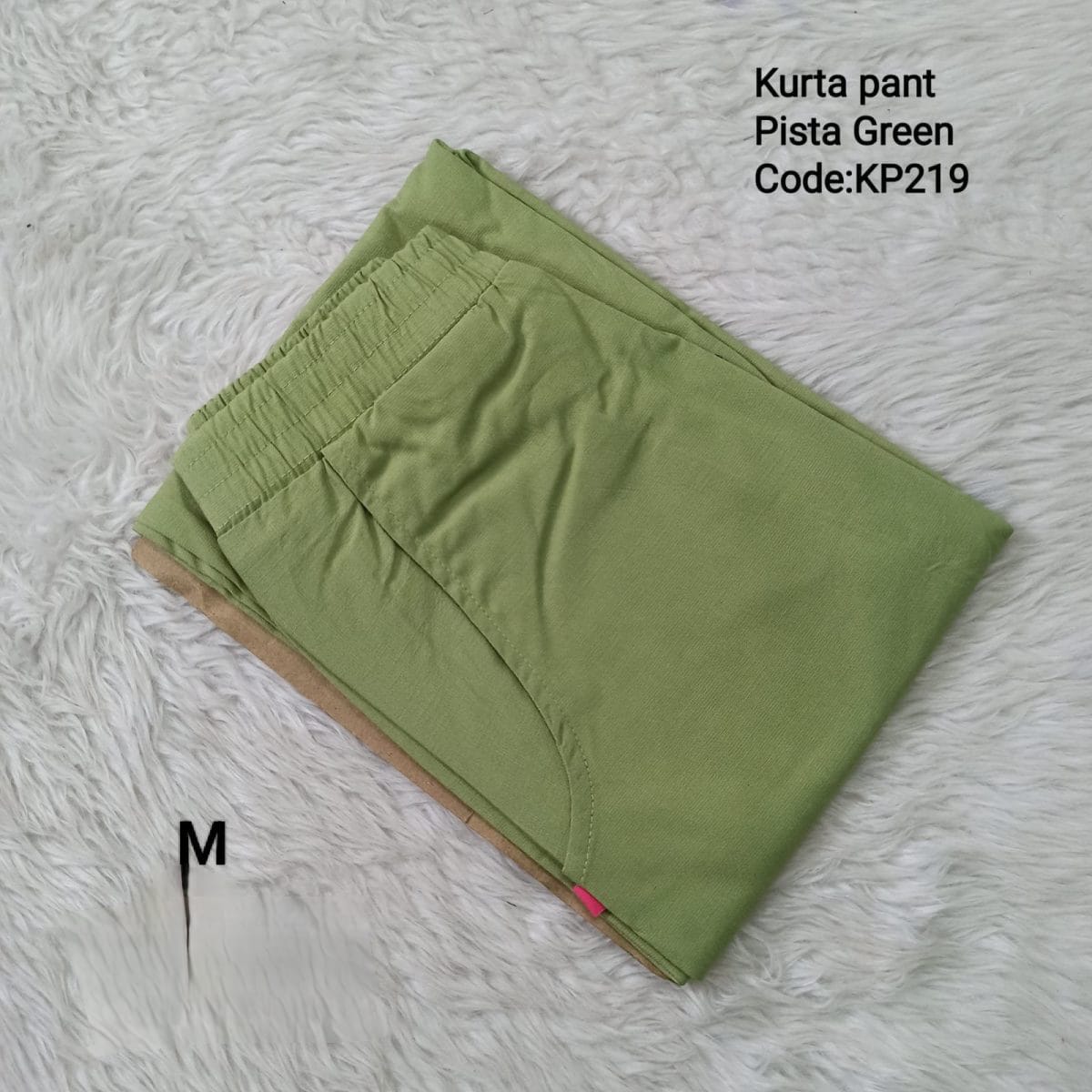 Pista Green Cotton Flex Kurta Pant - KP219