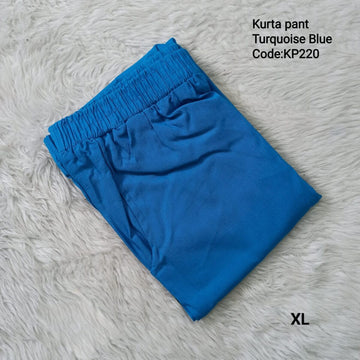 Turquoise Blue Cotton Flex Kurta Pant - KP220