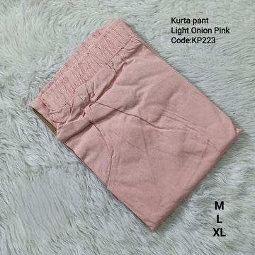 Light Onion Pink Cotton Flex Kurta Pant - KP223