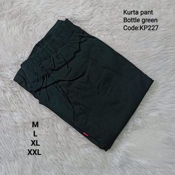 Bottle Green Cotton Flex Kurta Pant - KP227