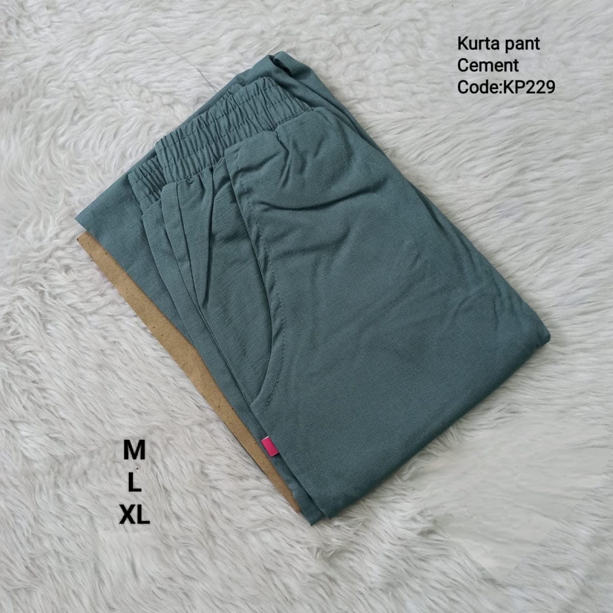 Cement Cotton Flex Kurta Pant - KP229