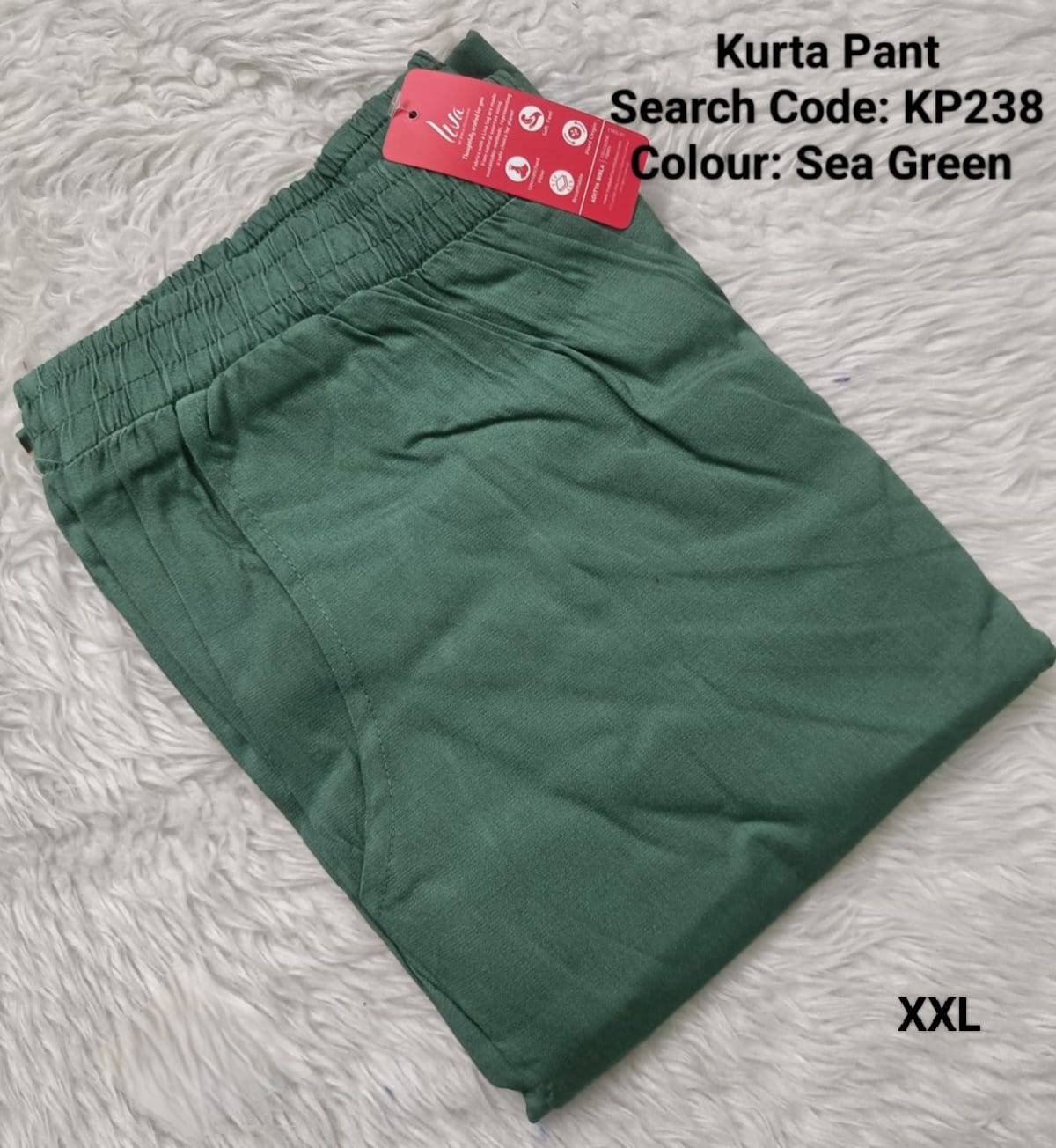 Sea Green Cotton Flex Kurta Pant - KP238