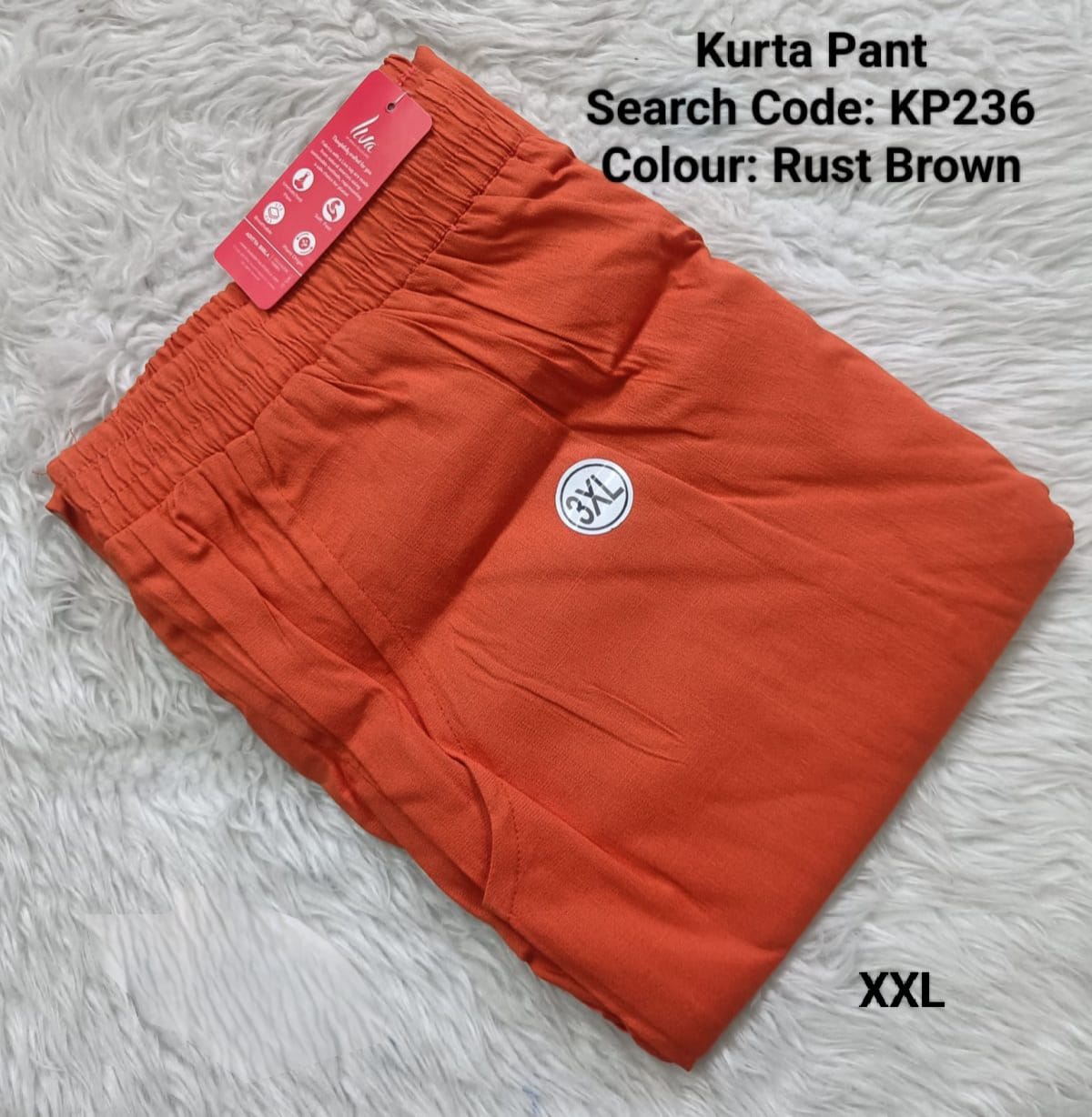 Rust Brown Cotton Flex Kurta Pant - KP236