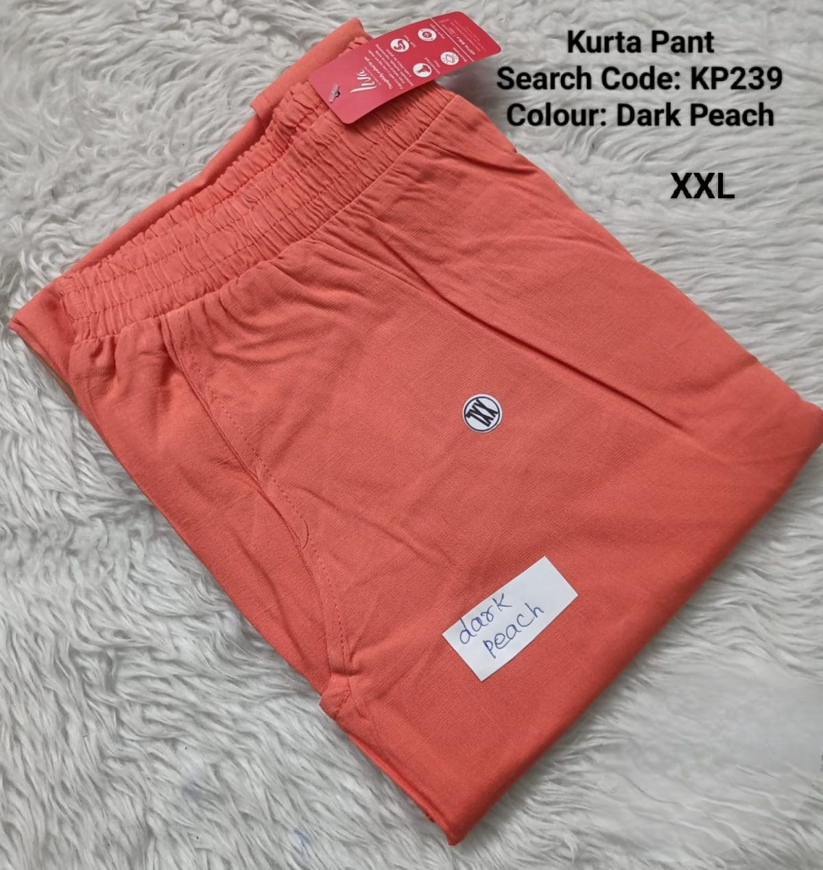 Dark Peach Cotton Flex Kurta Pant - KP239