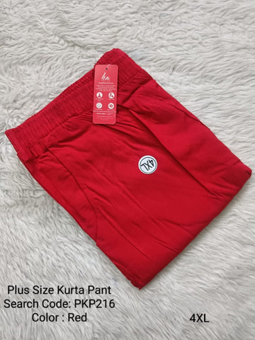 Red Cotton Flex Kurta Pant Plus Size - PKP216