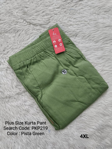 Pista Green Cotton Flex Kurta Pant Plus Size - PKP219