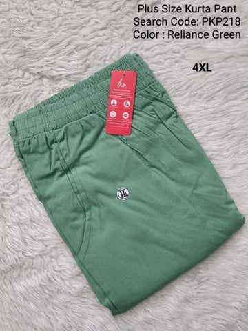 Reliance Green Cotton Flex Kurta Pant Plus Size - PKP218