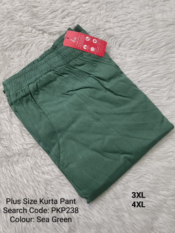 Sea Green Cotton Flex Kurta Pant Plus Size - PKP238