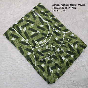 Green Cotton Nila Titanic Model Nighties -NNTM343