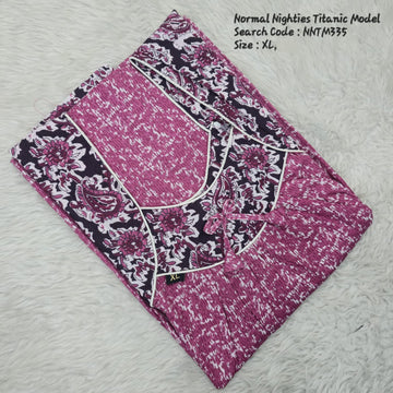 Pink Cotton Nila Titanic Model Nighties -NNTM335