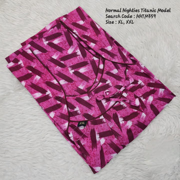 Pink Cotton Nila Titanic Model Nighties -NNTM359