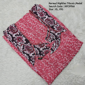 Pink Cotton Nila Titanic Model Nighties -NNTM366