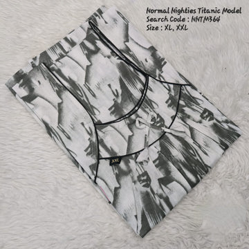 Cement Cotton Nila Titanic Model Nighties -NNTM364