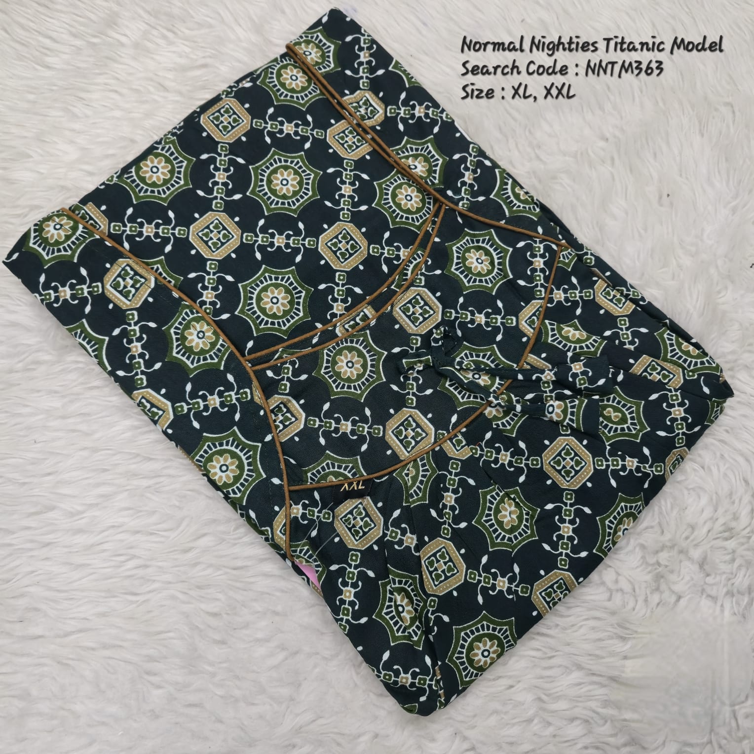 Bottle GreenCotton Nila Titanic Model Nighties -NNTM363