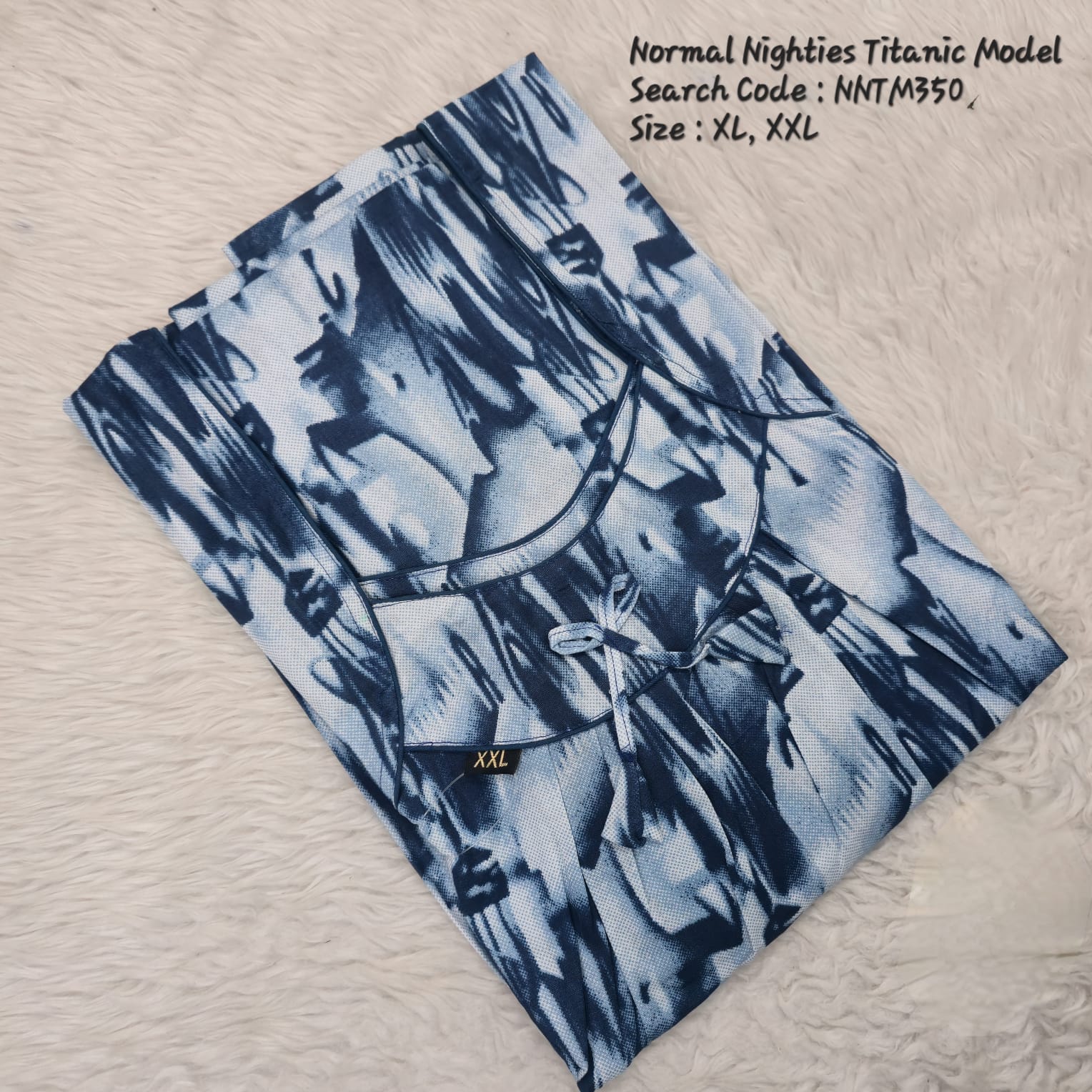 Blue Cotton Nila Titanic Model Nighties -NNTM350