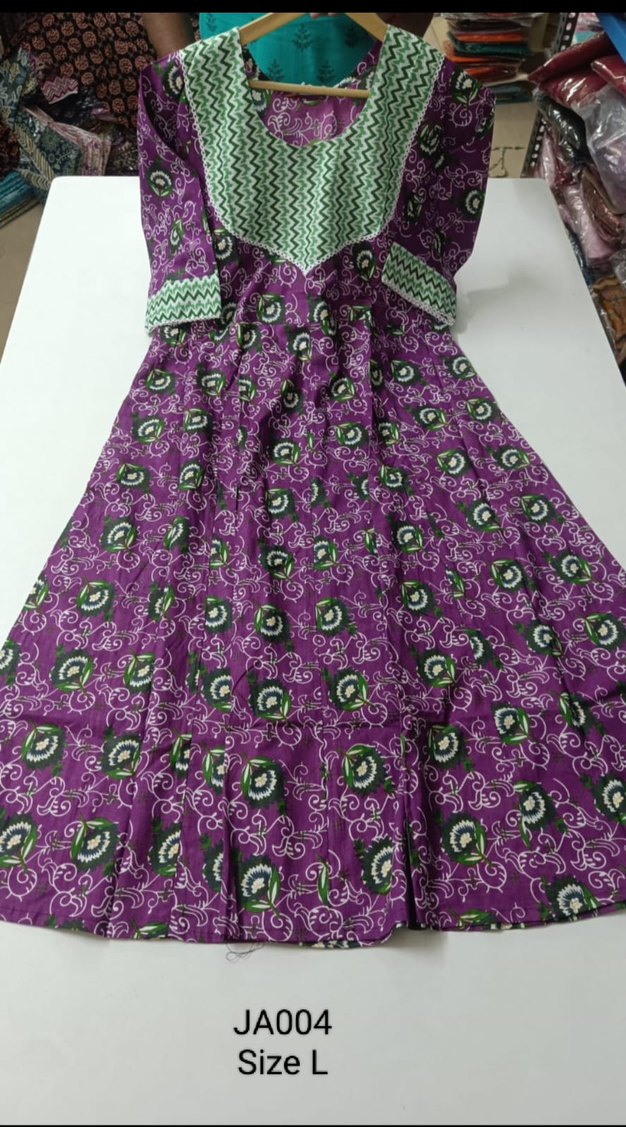 Pink Jaipur Cotton Anarkali - JA004