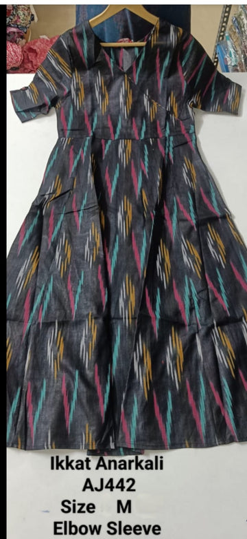 Black Ikkat Anarkali - IKA442